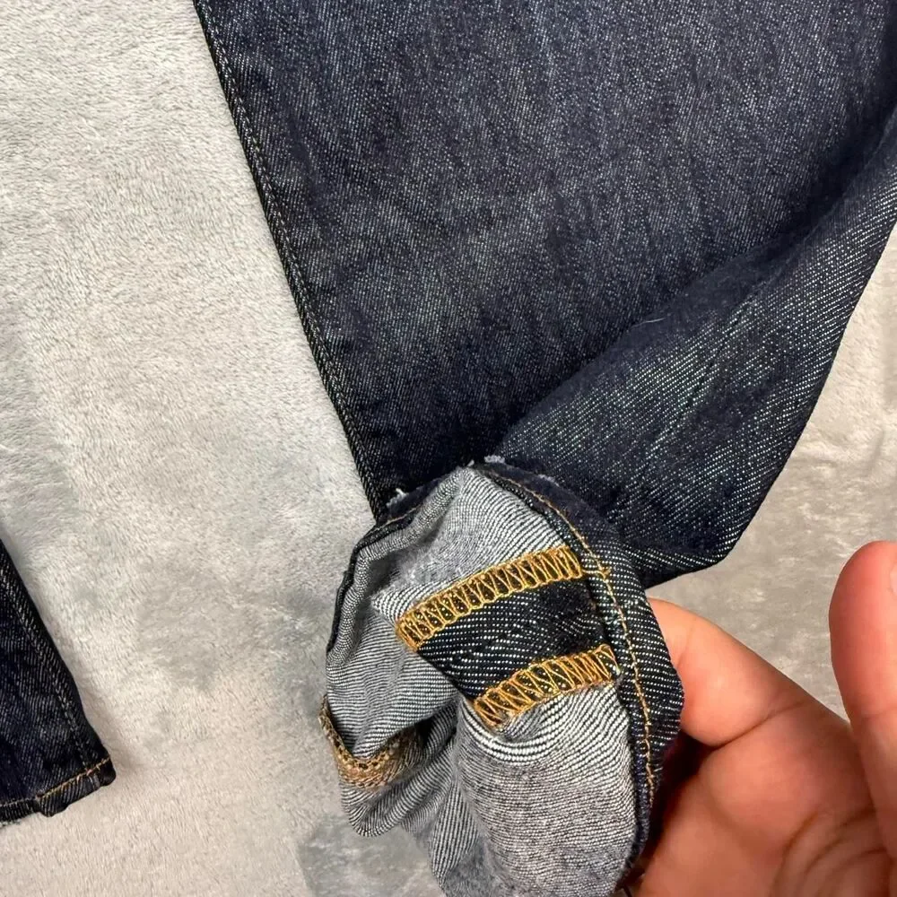 Frame Men's Navy and Blue Jeans
